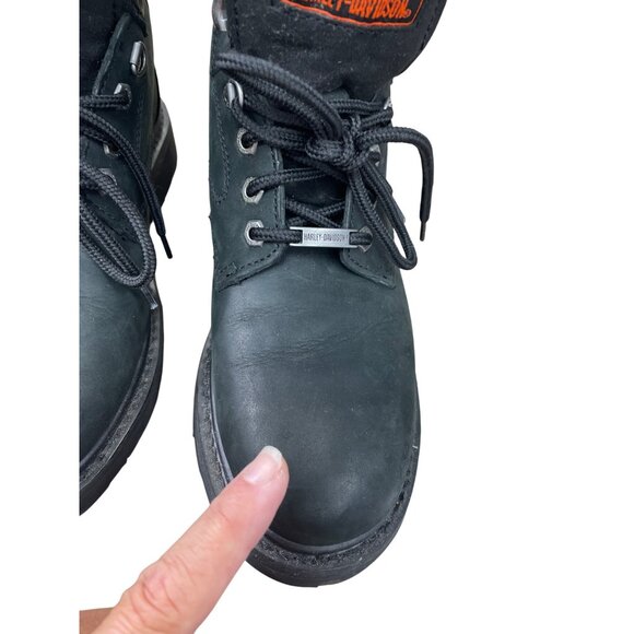 Harley-Davidson Mens Black Leather Ankle Riding Boots Size 8.5M SKU 9022 - Picture 13 of 16